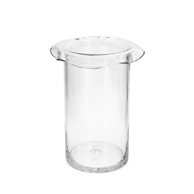 10.5" Clear Flange Rim Glass Vase