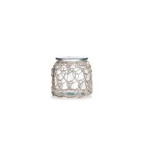 4.5" Clear Rattan Wrapped Glass Vase