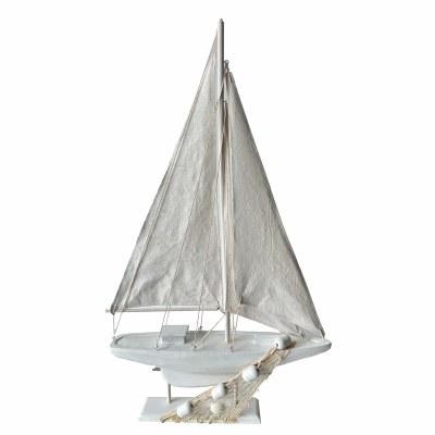 28" White Sailboat