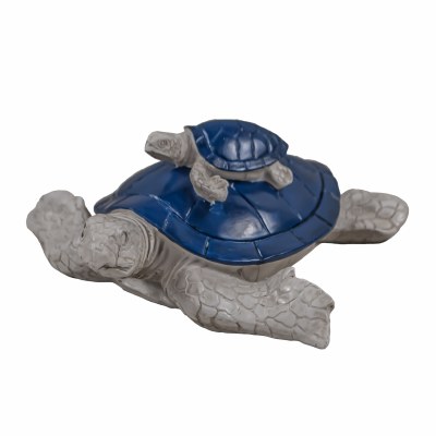 6.5" Polyresin Dark Blue With Baby Figurine
