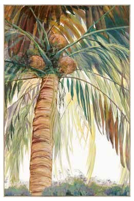 44" x 30" Tropics 1 Framed Coastal Canvas