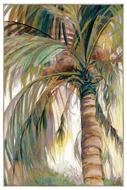 44" x 30" Tropics 2 Framed Coastal Canvas