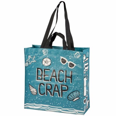 15" Sq "Beach Crap" Tote