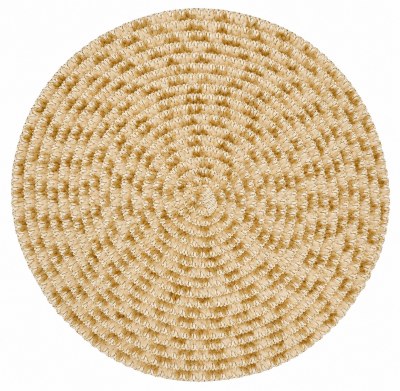 15" Round Gold Kaleidoscope Chenille Placemat