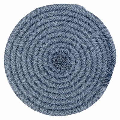 15" Round Blue Urban Polyester Placemat