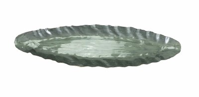 30" x 8" Green Oval Metal Tray