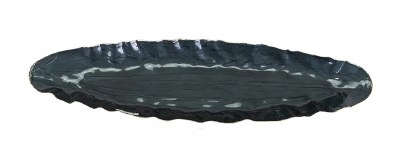 27" x 8" Dark Blue Oval Metal Tray