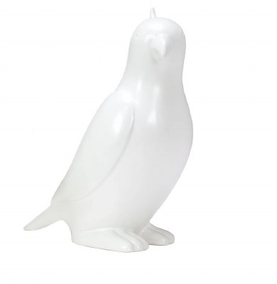12" White Ceramic Bird