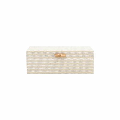 10" x 6" Beige and White Box