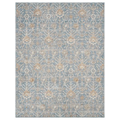 6.2' x 9.1' Blue and Beige Viola Rug