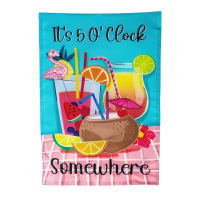 18" x 13" "It's 5 O' Clock Somewhere"  Mini Garden Flag