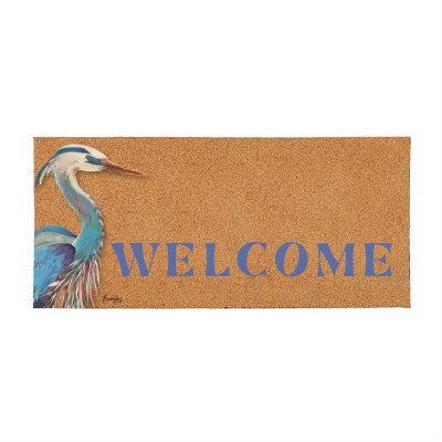 10" x 22" Heron "Welcome" Coir Sassafrass Doormat