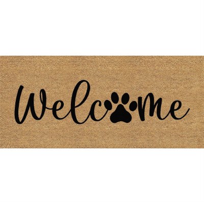 10" x 22" "Welcome" Paw Coir Sassafrass Doormat