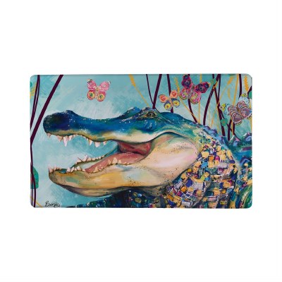 18" x 30" Blue Alligator Cushion Mat