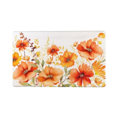18" x 30" Red Flowers Cushion Mat