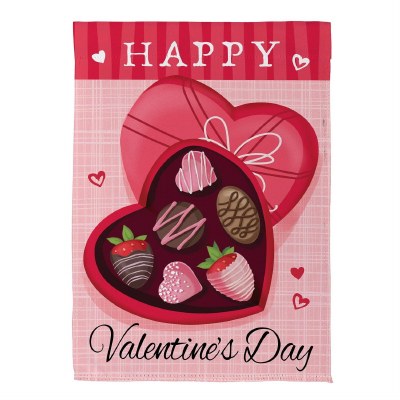 18" x 13" "Happy Valentine's Day" Box of Chocolate Mini Garden Flag