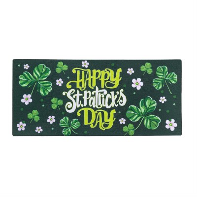 10" x 22" "Happy St. Patrick's Day Sassafrass Doormat