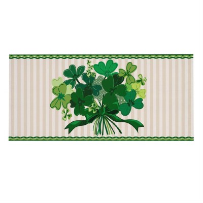 10" x 22" Shamrock Bouquet Sassafrass Doormat