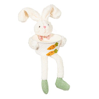16" White Bunny Bowl Shelf Sitter