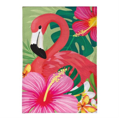 18" x 13" Flamingo Hibiscus Mini Garden Flag