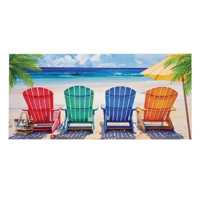 10" x 22" Multicolor Adirondak Chairs Sassafrass Doormat