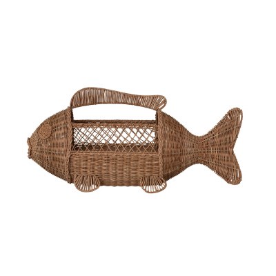 26" Brown Fish Shaped Basket