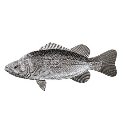 28" Fish Shaped Metal Platter