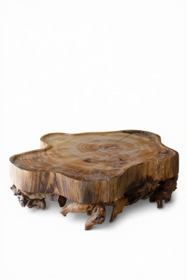 20" Free Form Wood Tray on Root Base