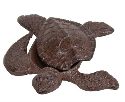 5" Rustic Turtle Metal Box