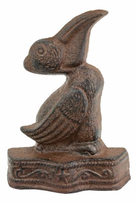 5.5" Rustic Pelican Metal Doorstop