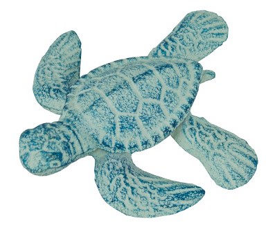 4" Blue Green Metal Turtle