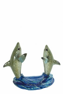 Multicolor Shark Polyresin Bottle Holder