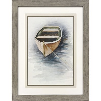26" x 20" Rowboat Front Framed Coastal Print