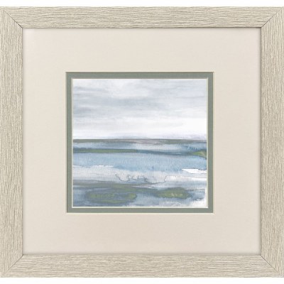 11" Sq Big Wave Framed Coastal Print