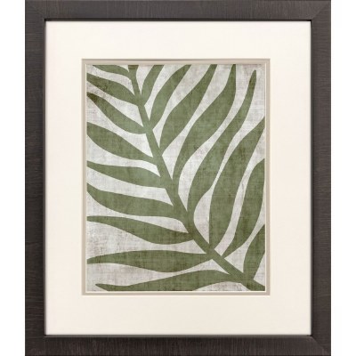 21" x 18" Palm Frond Framed Coastal Print
