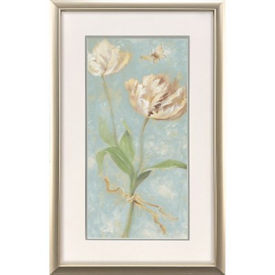 32" x 20" Tulip on Blue Framed Print