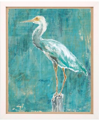 27" x 21" Coastal Egret 2 Framed Print