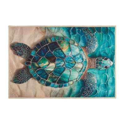 2' x 3' Seaglass Turtle Rug