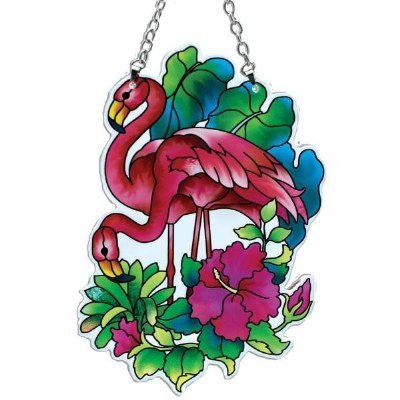 6" Two Flamingos Sun Catcher