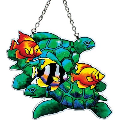 7" Turtles & Fish Sun Catcher