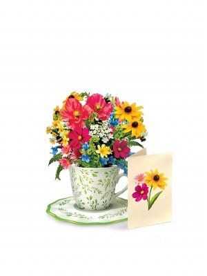 Mini WildflowerTeacup Pop Up Card