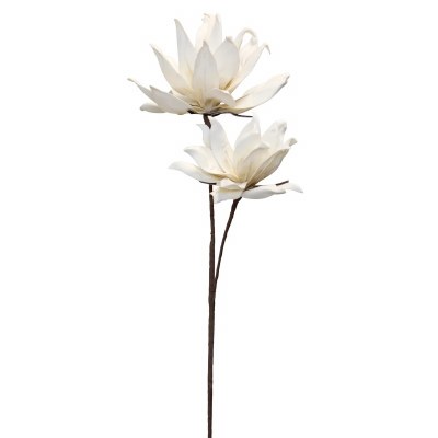 43" Faux Double White Foam Flowers