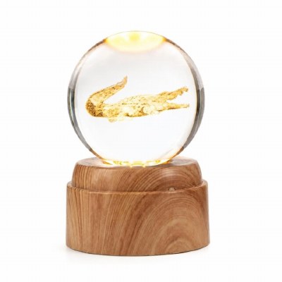 5" LED Clear Alligator Orb With Base