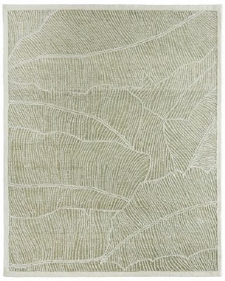 5' x 8' Green and Ivory Winston 8B02F Rug