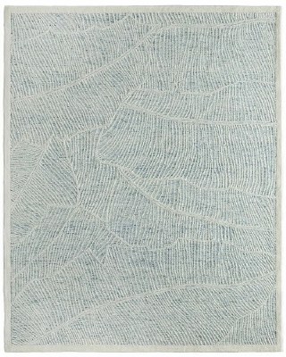 2' x 3' Blue and Ivory Winston 8B02F Rug