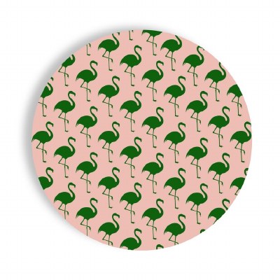 Pack of 16 7" Round Tropical Flamingo Paper Plates