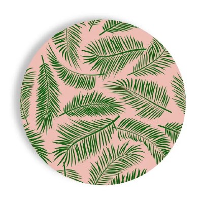 Pack of 16 9" Round Tropical Fronds Paper Plates