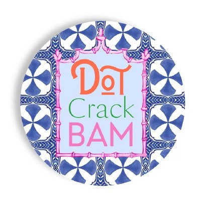 Pack of 24 7" Round "Dot Crack Bam" Paper Plates