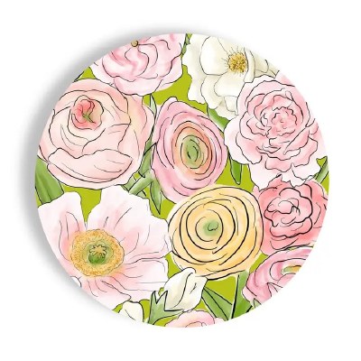 Pack of 24 7" Round Fabulous Floral Paper Plates