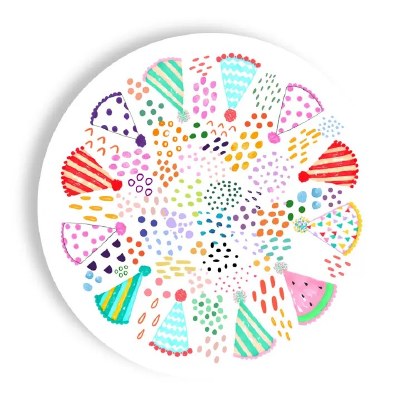 Pack of 24 9" Round Birthday Party Paper Plates
